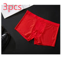 Men's ice silk modal boxer briefs showing U convex design in multiple colour options