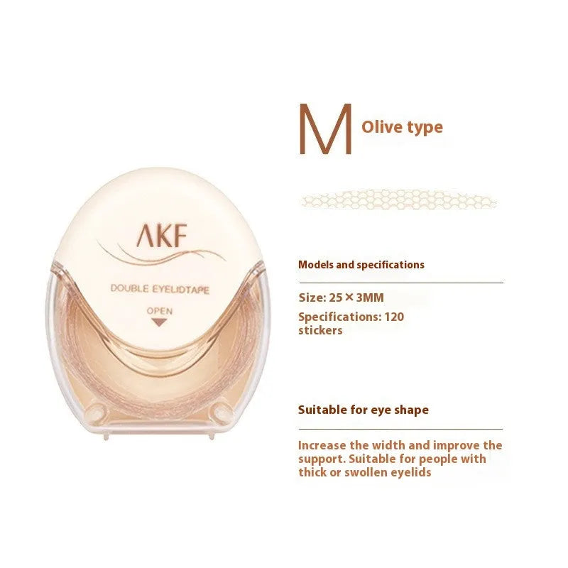 Double eyelid stickers roll with 120 lace eye tape pieces for natural eyelid enhancement