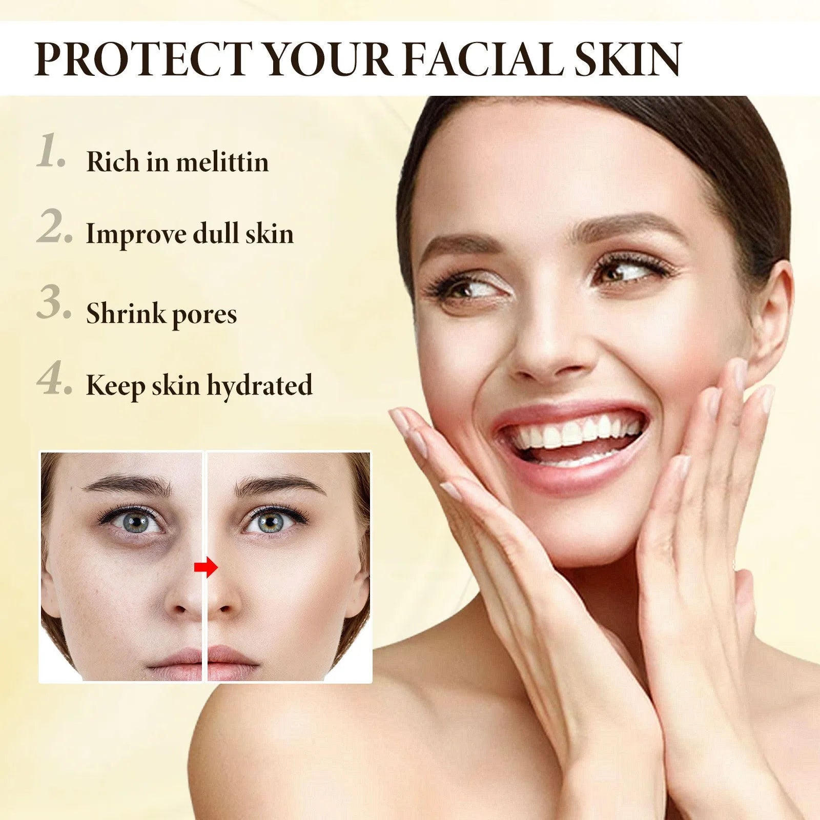 OUHOE Bee Firming Cream in a 30g container for hydrating and nourishing facial skin.