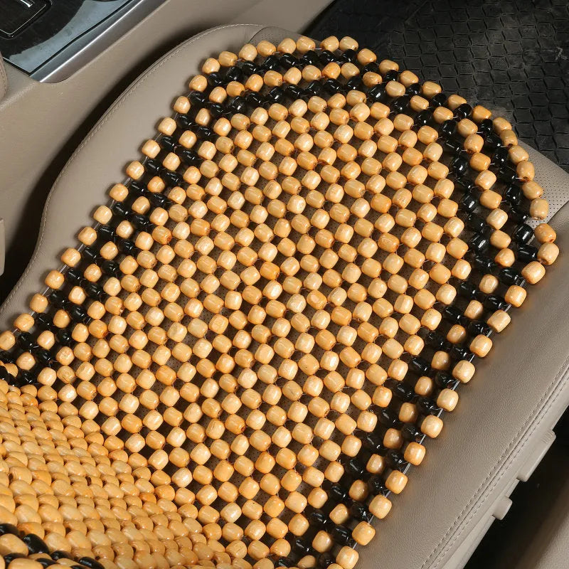 Universal five-seat car seat cushion with honeycomb mesh ventilation in beige