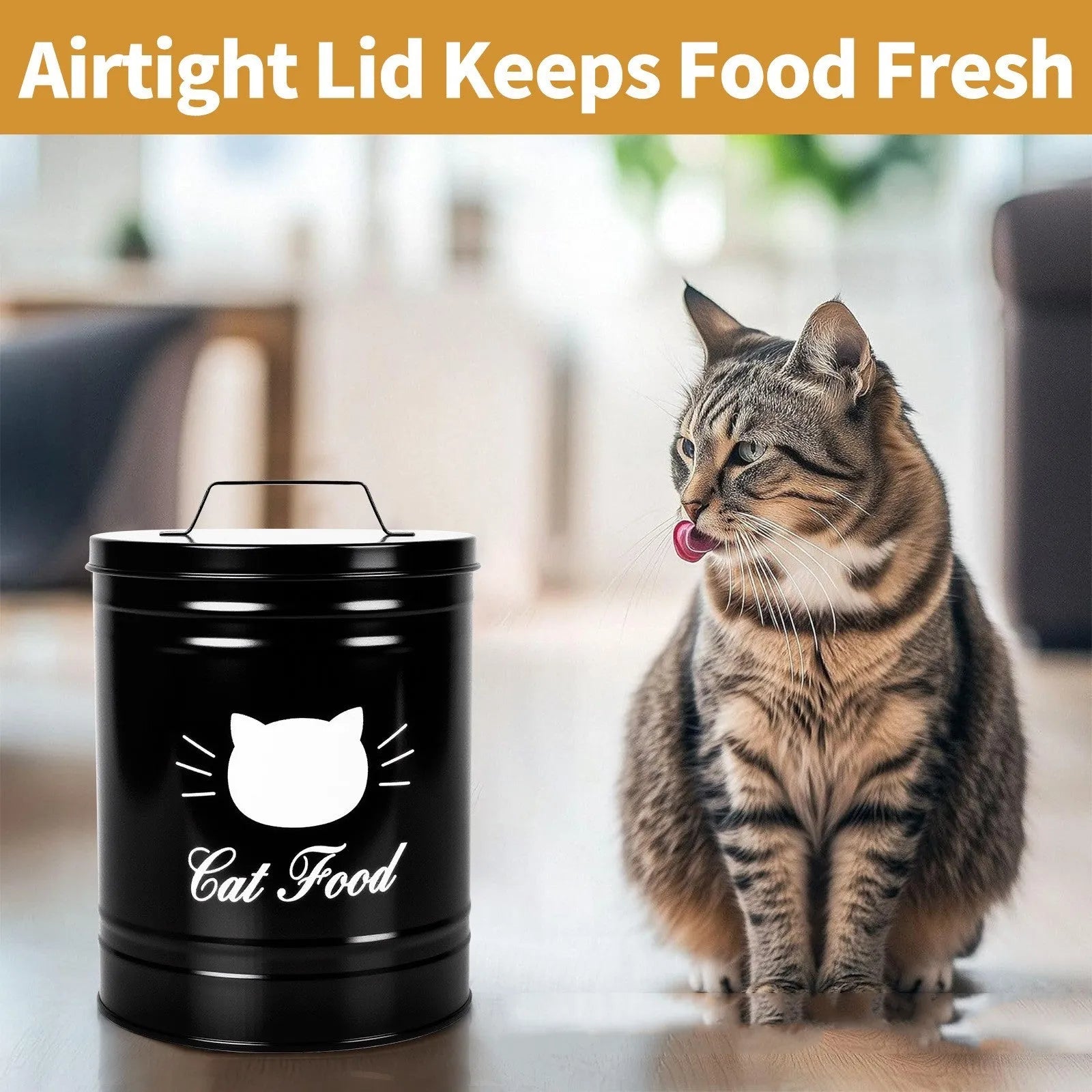 Round iron sheet storage bucket with independent inner box in black or white, 301-500ml capacity