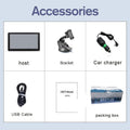 7-inch portable car GPS navigation device with bracket and charger