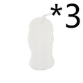 3D fish scale pattern bath ball sponge in white colour for gentle body exfoliation
