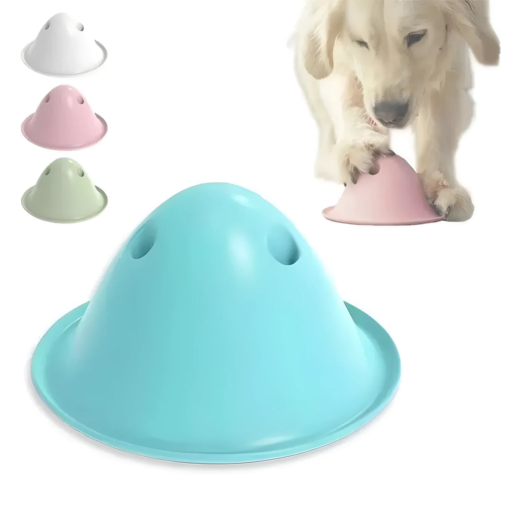 Four-piece interactive dog puzzle toy set with hidden treat compartments for big dogs