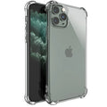 Clear transparent TPU shockproof phone case for Apple iPhone.