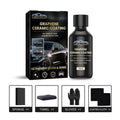 70ml bottle of graphene ceramic car coating with sponge, microfiber towel, gloves, and applicator cloths.