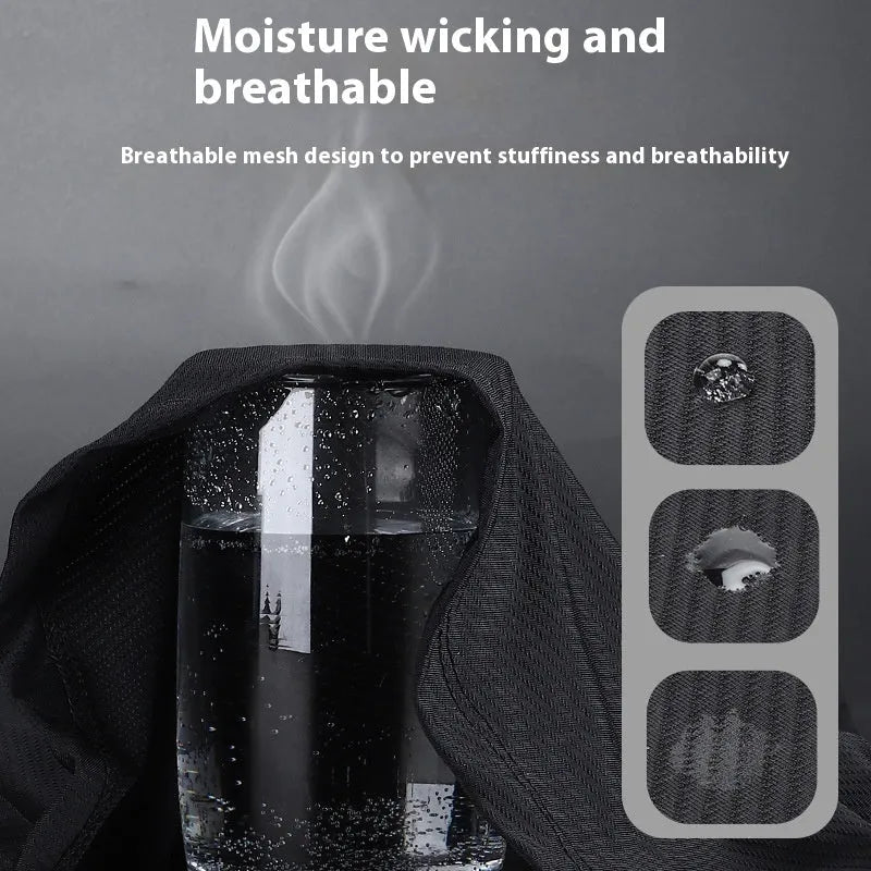 Black Ice Silk bicycle hood cycling mask with sun protection, free size, unisex