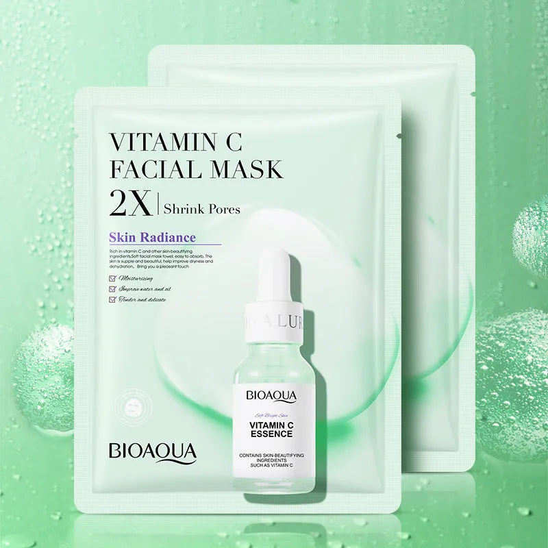 Single-use white gel facial sheet mask in a 30g sachet from a range including collagen and hyaluronic acid variants.
