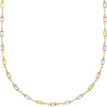 Ladies geometric crystal necklace with adjustable 41-50cm alloy chain and electroplated colour finish