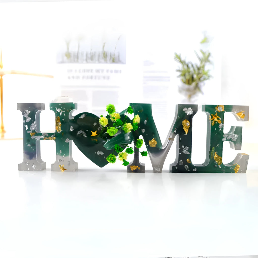 Silicone epoxy mould for resin letter crafts with love and English designs