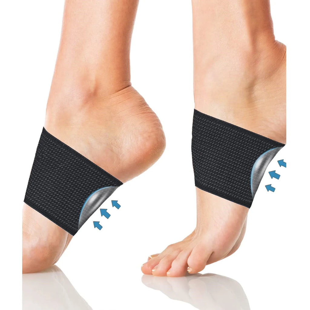 Elastic arch support foot bandage with heart pattern design for flat feet relief