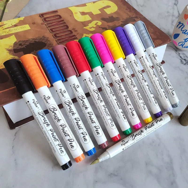 Set of soft head gouache brush marker pens for hand painting and card decoration