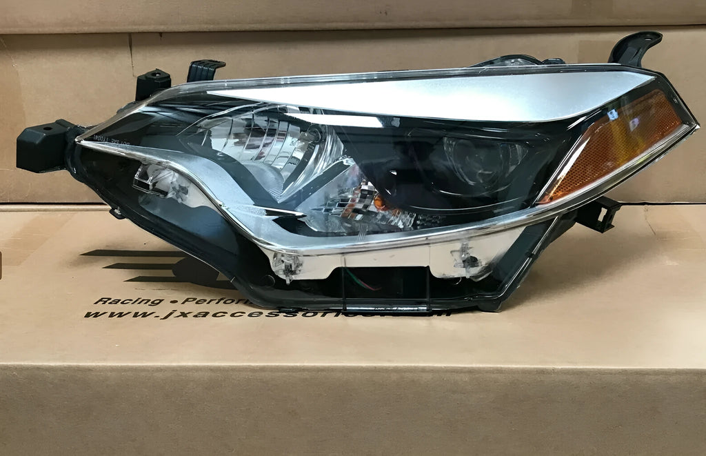 Halogen headlight assembly for Toyota Corolla, part number 8111002E60, passenger side.