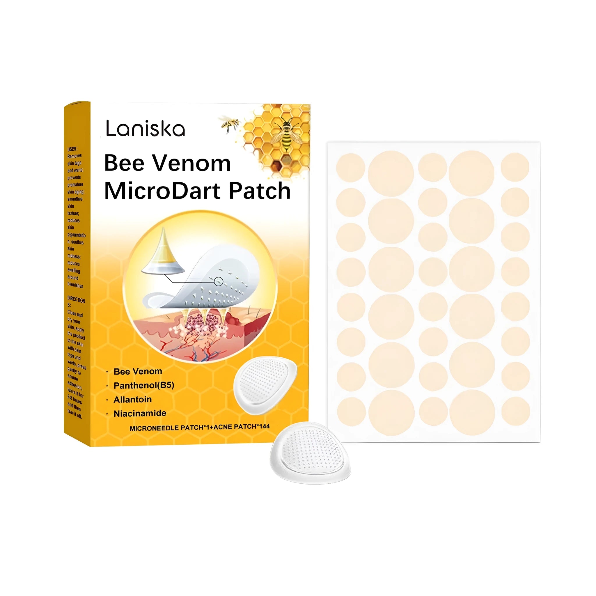 Wart removal microdart patch with 144 acne patches for skin treatment