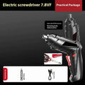 Electric screwdriver gun with lithium battery and charging capability in utility bag packaging