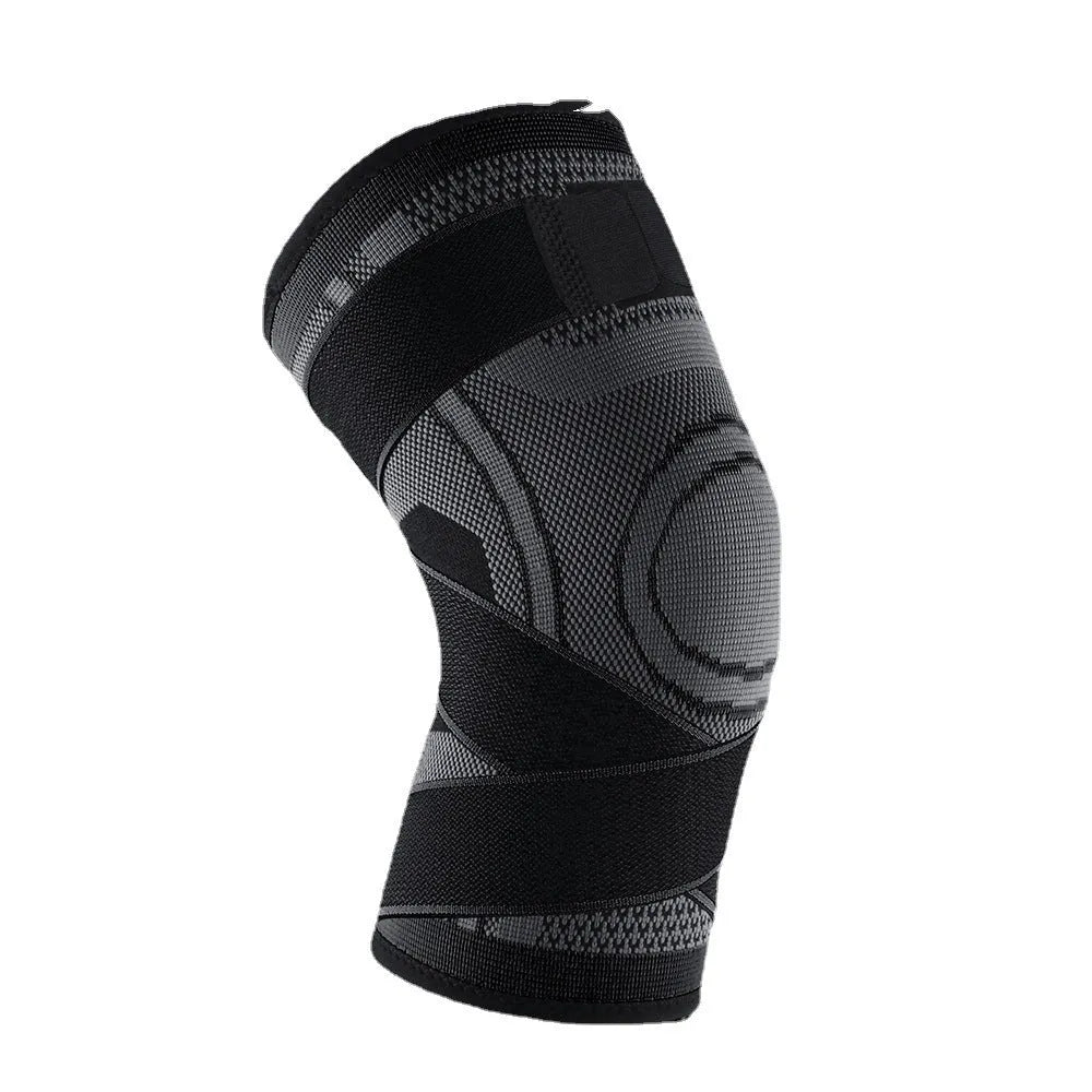 Outdoor sports protective kneecap with breathable strap in black, for running cycling basketball mountaineering