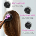 USB head massage tingler comb with two-speed mechanical control in grey, black or red colours