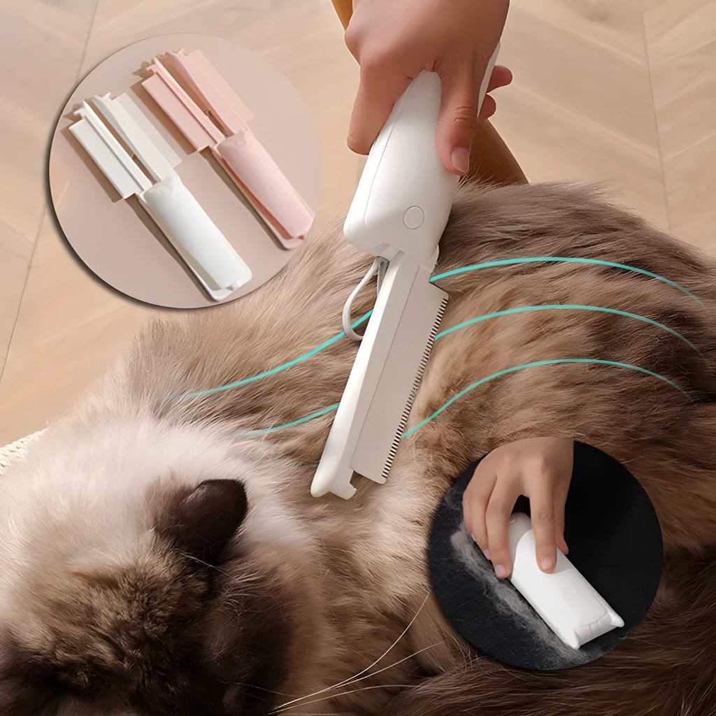 ABS plastic pet grooming brush in pink, white, and blue bowl colours for dogs and cats