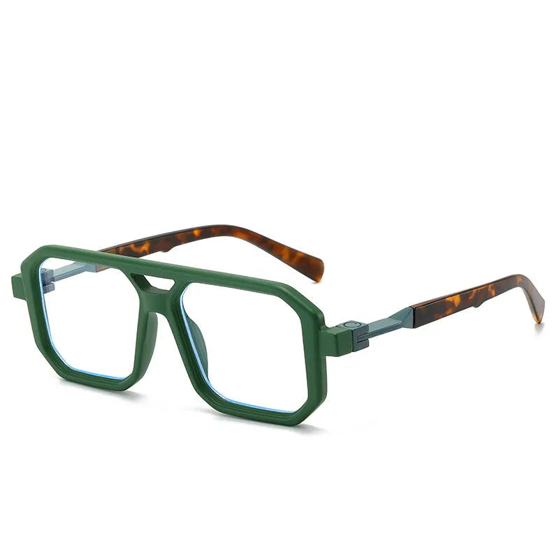 Retro double beam pilot catwalk sunglasses showing multiple colour and lens combinations