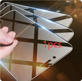 Transparent tempered glass screen protector for iPhone showing anti-fingerprint surface.