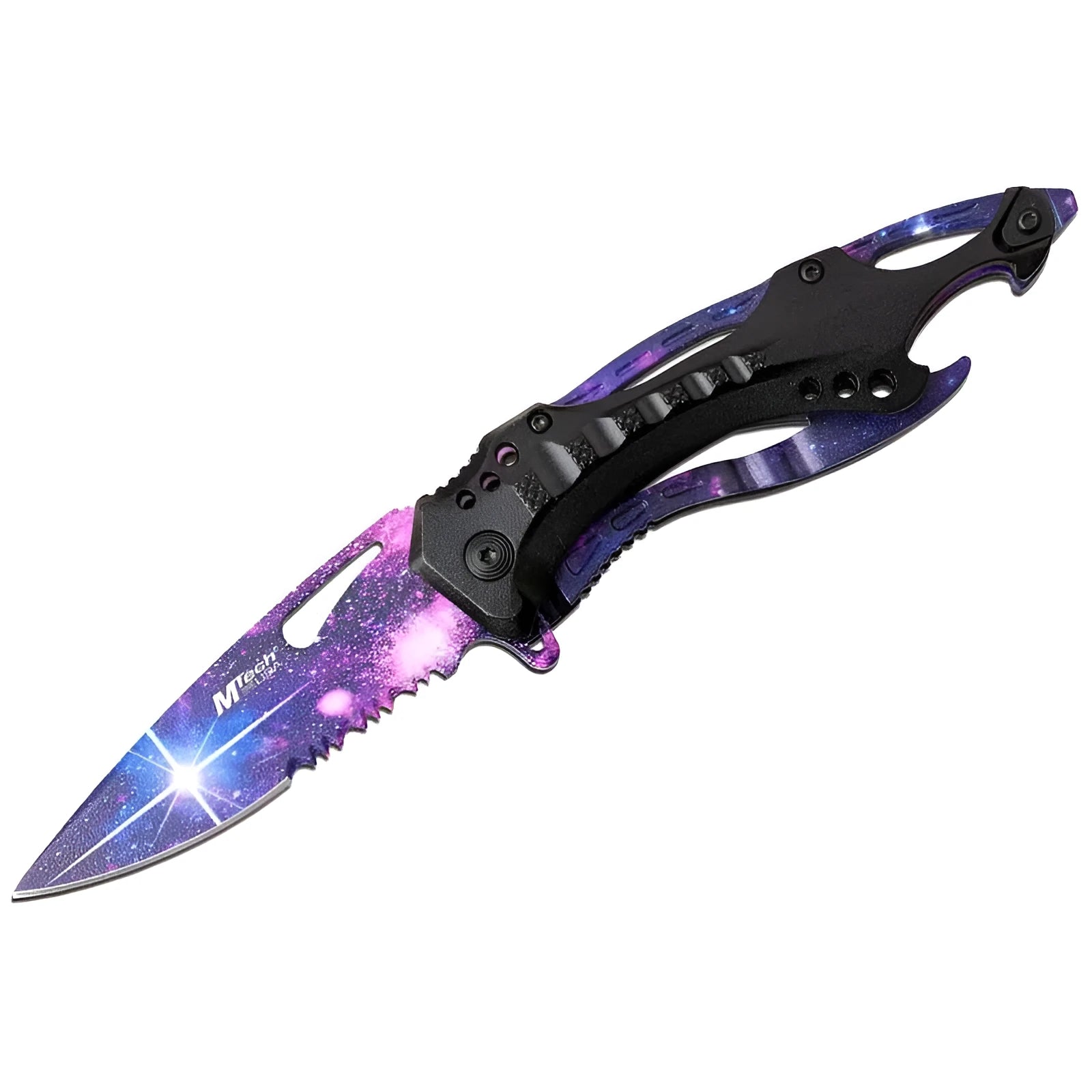 CS GO Karambit knife pattern car sticker in 13cm size on vehicle body panel.