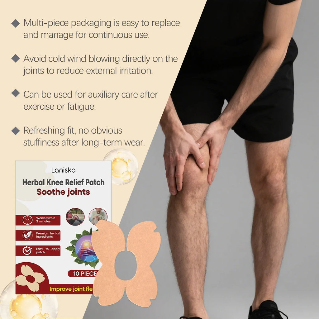 Herbal moxa leaf and menthol joint nourishing adhesive bandage patches - 10 piece set in storage box