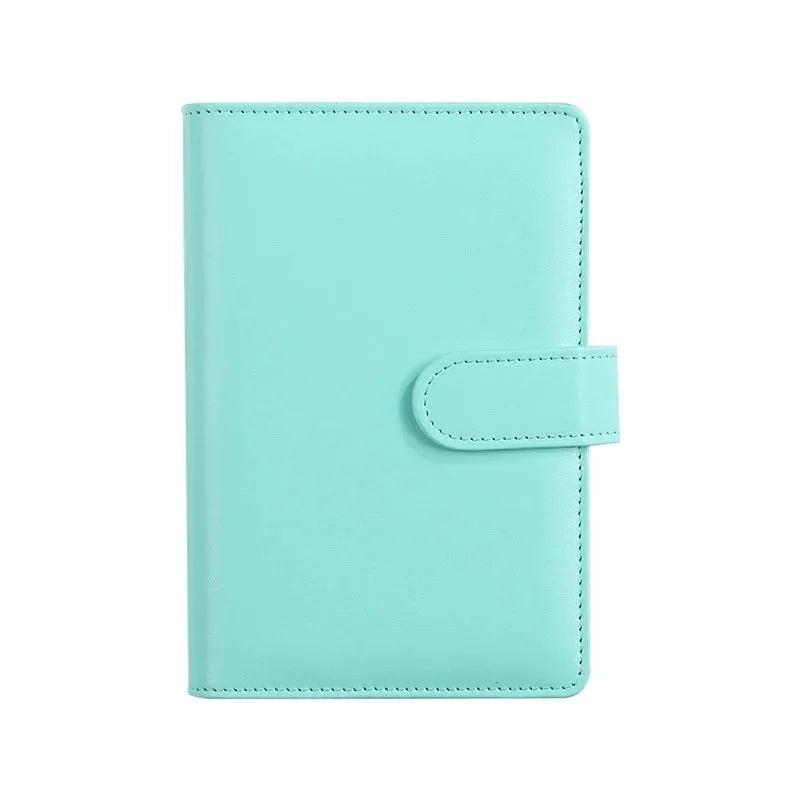 A5 PU leather notebook shell with zipper closure in solid colour