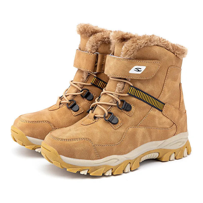 Hobby Bear black children's waterproof Martin boots with non-slip rubber soles