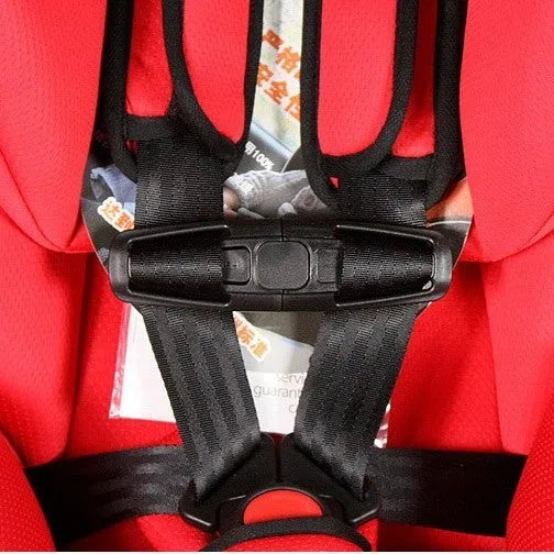 Black nylon child car seat safety harness buckle for 5-point restraint systems