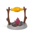 Barbecue-style tumbling cat feeder toy with food compartment, measuring 30x30x29cm.