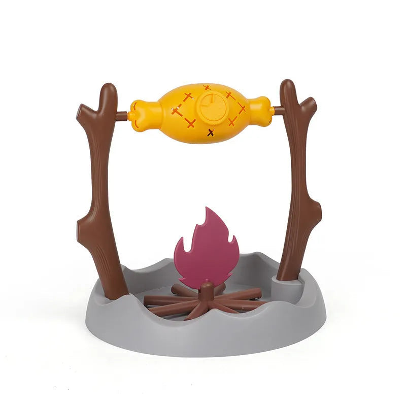 Barbecue-style tumbling cat feeder toy with food compartment, measuring 30x30x29cm.
