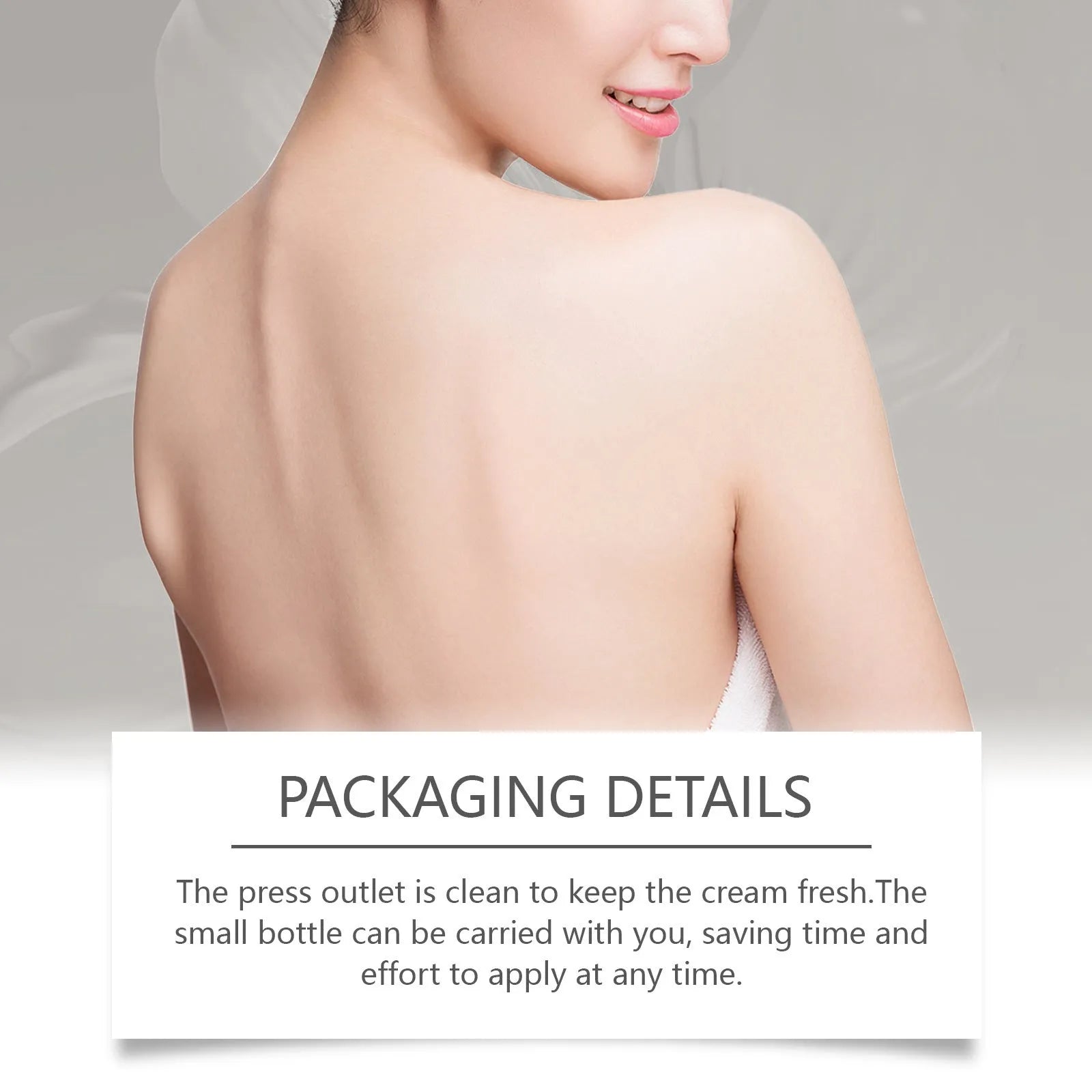 75g tube of neck repair cream with bifidobacterium animal milk and mint leaf ingredients