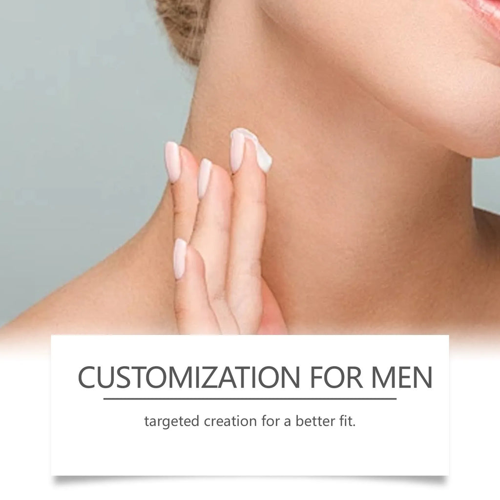 50g jar of men's neck care cream with collagen and hyaluronic acid formulation