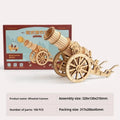 Wooden assembled model kit of a heavy siege crossbow for teenagers, educational toy on display