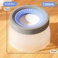 Pet suspension drinking bowl in blue colour with elevated design and plate