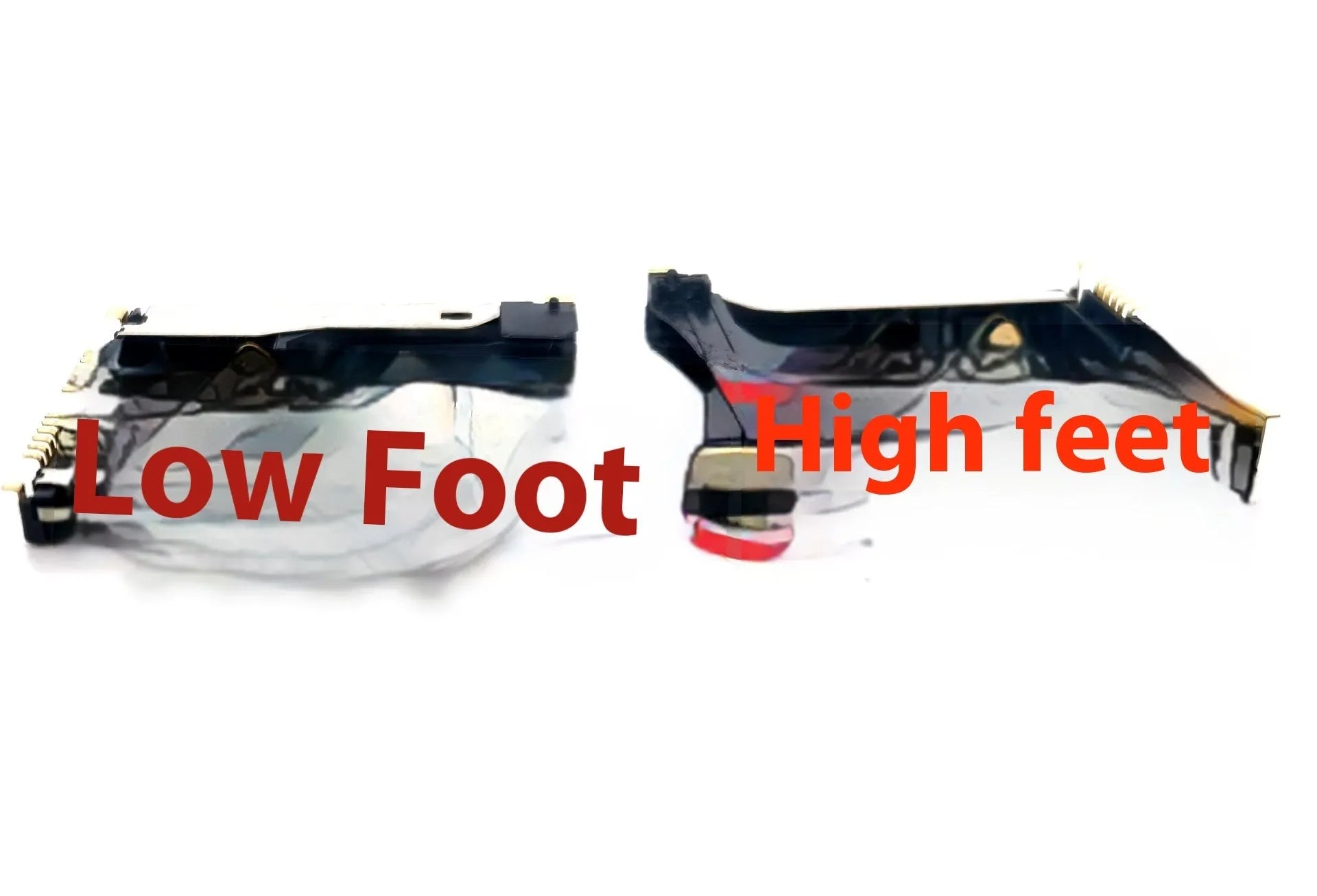Alloy camera memory card storage slot in high foot or low foot variations
