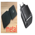 White folding dual magnetic wireless charging dock showing 180-degree angle adjustment