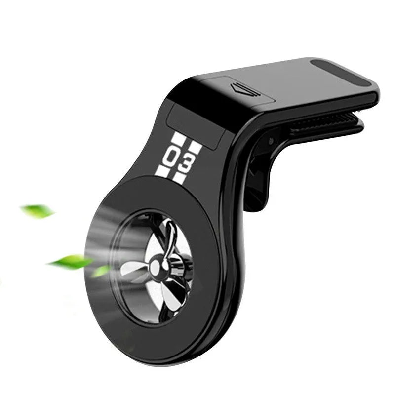 Magnetic car phone holder with air vent clip in black, blue, or red colours