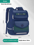 Girls' waterproof schoolbag in pink, purple or green for primary school students grades 1 to 6