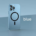 iPhone magnetic phone case with aluminium alloy frame showing lens protection and snap closure