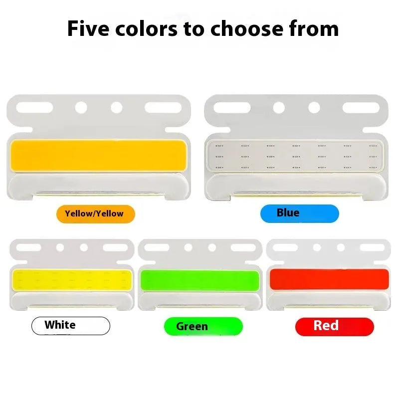 Aluminium alloy truck ground tyre light in selected colour, showing COB LED light source.