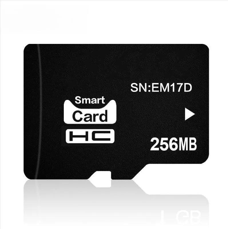 256MB TF series microSD memory card in a presentation box for MP3 players and cameras.