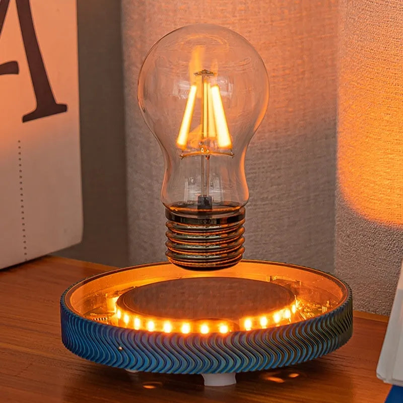 Magnetic suspension moon night lamp with 3D printing and floating celestial design