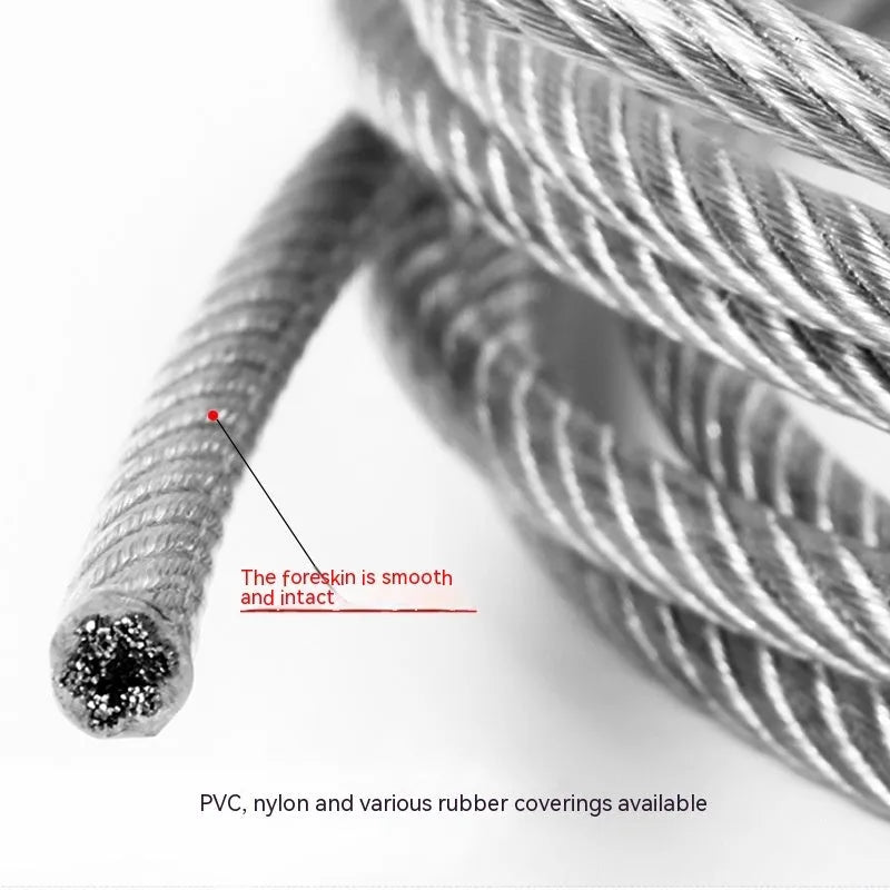 304 stainless steel coated anti-theft security cable on a 1 metre reel.