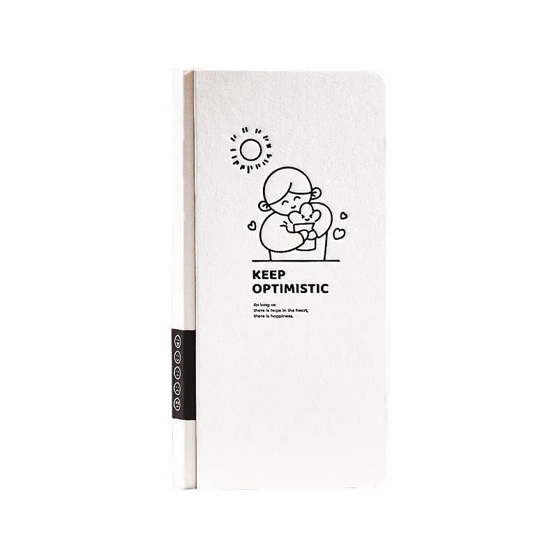 Simple plaid mesh notebook with paper cover showing small white book design