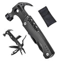 Multifunctional nail hammer with metal head, 160x75x23mm size, and claw on a storage bag