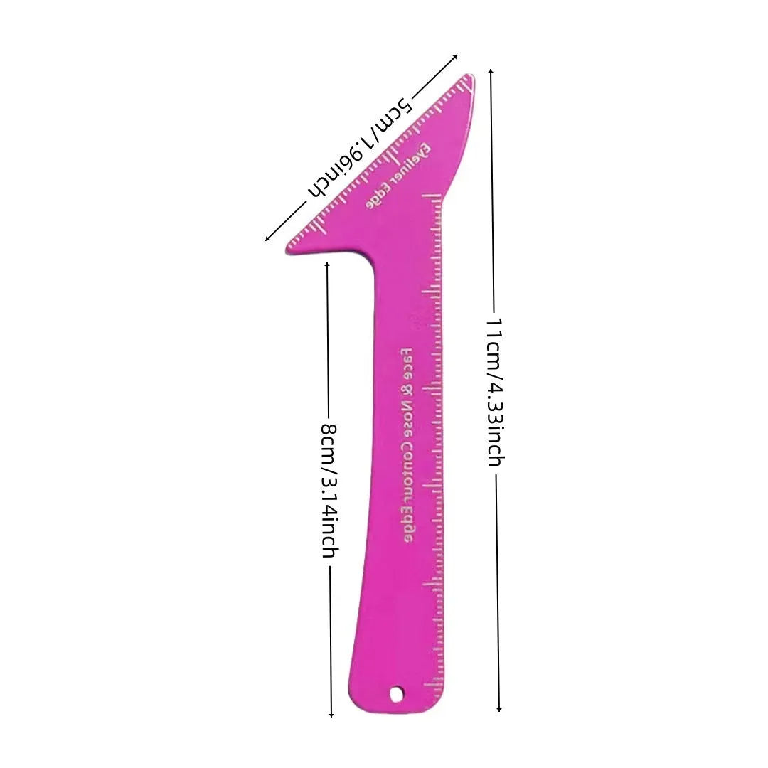 3 in 1 reusable eyeliner stencil tool for hooded eyes creating winged liner and contour.