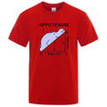 Funny Hippotenuse Opposite Adjacent math print on loose fit cotton T-shirt