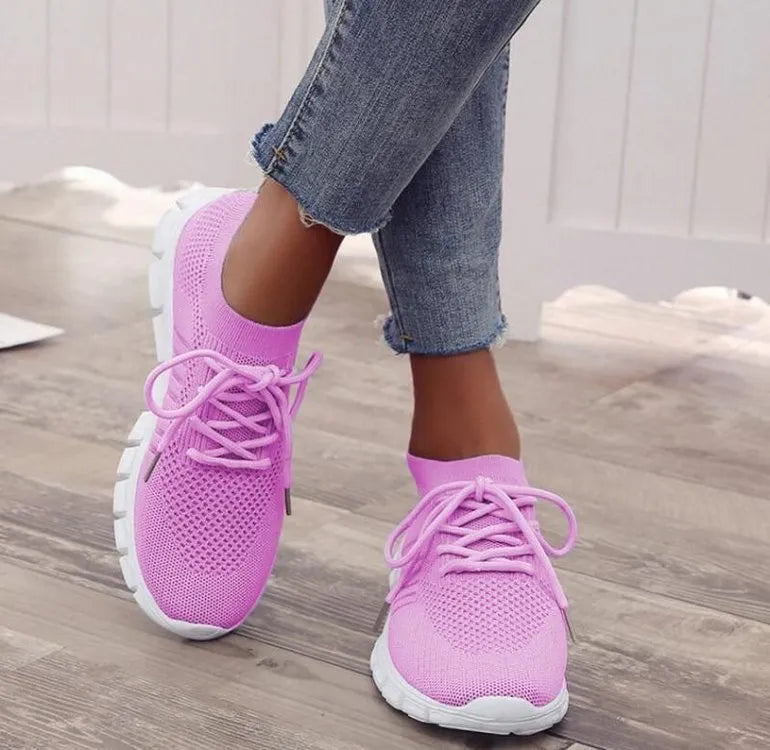 Women's high-cut lace-up casual sneakers in multiple colours with rubber soles