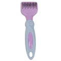 Pink pet grooming comb with stainless steel knot knife, massage brush, and cat brush attachment